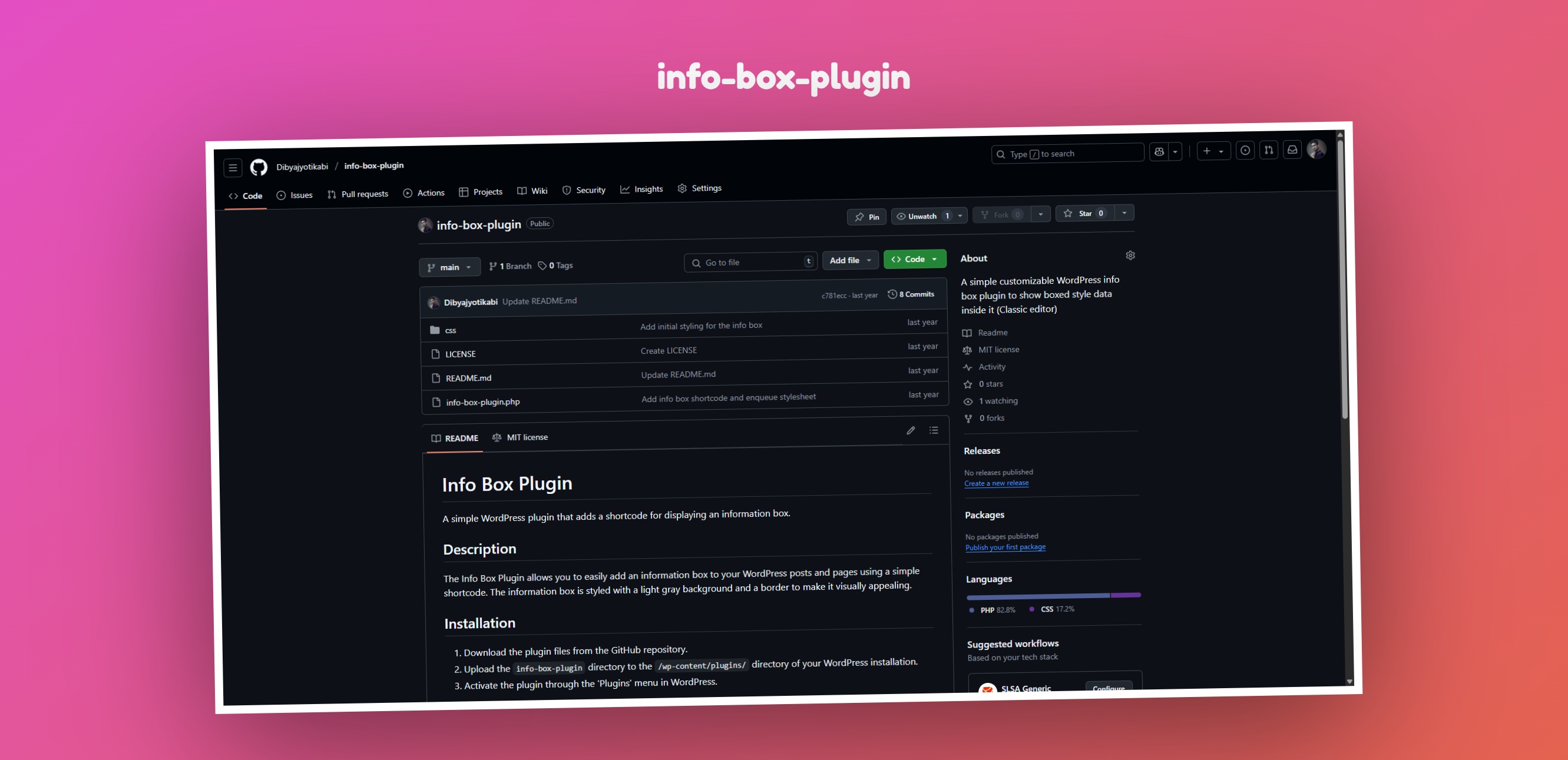 Info-box Shortcode WordPress